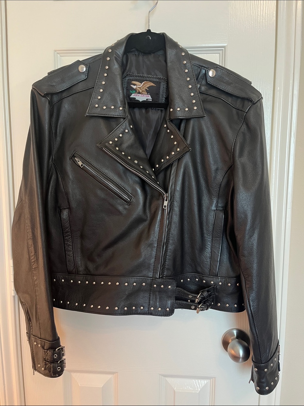 Jamin Leather Moto Studded Leather Jacket - Picture 5 of 16